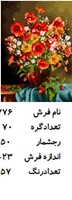 نخ و نقشه تابلو فرش دستبافت طرح گل کد ۱۷۷۶