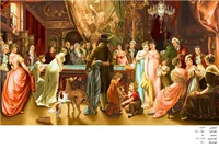 نخ و نقشه تابلو فرش طرح بیلیارد ،کد ۱۸۰۳