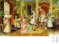 نخ و نقشه تابلو فرش طرح  فوت شمع، ،کد ۱۷۰۲