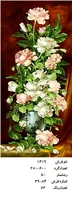 نخ و نقشه تابلو فرش دستبافت طرح گل کد ۱۴۱۹