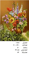 نخ و نقشه تابلو فرش دستبافت طرح گل کد ۱۸۵۸