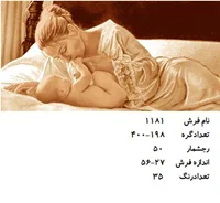 نخ و نقشه تابلو فرش دستبافت  ، طرح مادر و کودک  ، کد ۱۱۸۱