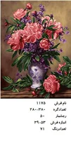 نخ و نقشه تابلو فرش دستبافت طرح گل کد ۱۱۷۵
