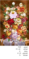 نخ و نقشه تابلو فرش دستبافت طرح گل کد ۲۳۵۳