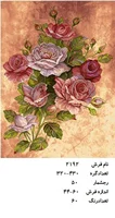 نخ و نقشه تابلو فرش دستبافت طرح گل کد ۲۱۹۲