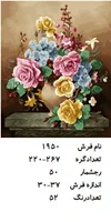 نخ و نقشه تابلو فرش دستبافت طرح گل کد ۱۹۵۰