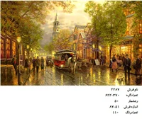 نخ و نقشه تابلو فرش دستبافت طرح منظره کد ۲۲۸۷