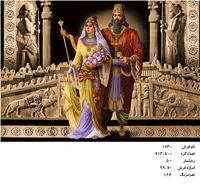 نخ و نقشه تابلو فرش دستبافت  طرح کوروش و ماندانا کد ۱۸۳۰