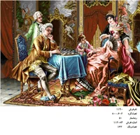 نخ و نقشه تابلو فرش دستبافت  ،طرح  شطرنج باز کد ۱۱۹۰