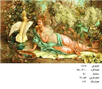 نخ و نقشه تابلو فرش دستبافت  ، طرح  نقاشی طوطی   کد ۱۸۱۷