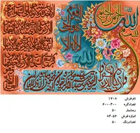 نخ و نقشه تابلو فرش دستبافت طرح آیه کد ۱۷۰۸