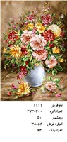 نخ و نقشه تابلو فرش دستبافت طرح گل کد ۱۱۱۱