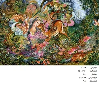 نخ و نقشه تابلو فرش طرح مینیاتور دایره هستی  کد ۱۱۰۶