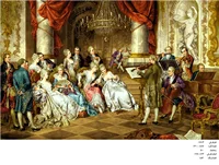 نخ و نقشه تابلو فرش طرح محفل  موسیقی  ،کد ۱۷۱۴