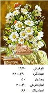نخ و نقشه تابلو فرش دستبافت طرح گل کد ۱۹۷۰