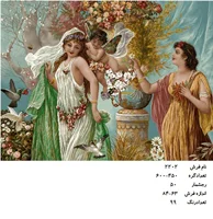 نخ و نقشه تابلو فرش  طرح تحفه ی بهشت  کد ۲۲۰۲