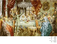 نخ و نقشه تابلو فرش طرح مجلس عروسی کد ۱۸۵۲