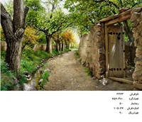 نخ و نقشه تابلو فرش دستبافت طرح کوچه باغ کد ۲۴۶۳