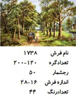 نخ و نقشه تابلو فرش دستبافت  طرح  جنگل کد ۱۷۳۸
