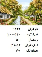نخ و نقشه تابلو فرش دستبافت  طرح کلبه کد ۱۷۴۲