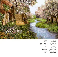 نخ و نقشه تابلو فرش دستبافت طرح منظره کد ۷۲۳