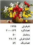 نخ و نقشه تابلو فرش دستبافت طرح گل کد ۱۷۷۵