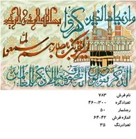 نخ و نقشه تابلو فرش دستبافت طرح آیه وکعبه کد ۷۸۳