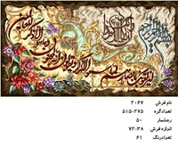 نخ و نقشه تابلو فرش دستبافت طرح آیه کد ۲۰۶۷