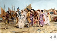 نخ و نقشه تابلو فرش دستبافت  ، طرح  عروسی ناپلئون  کد ۱۱۸۶